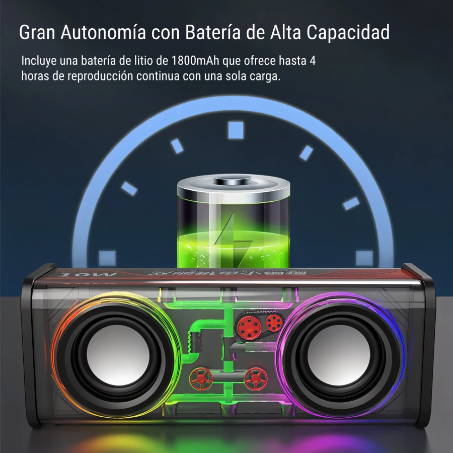 wispeaker altavoz cyber rgb bateria