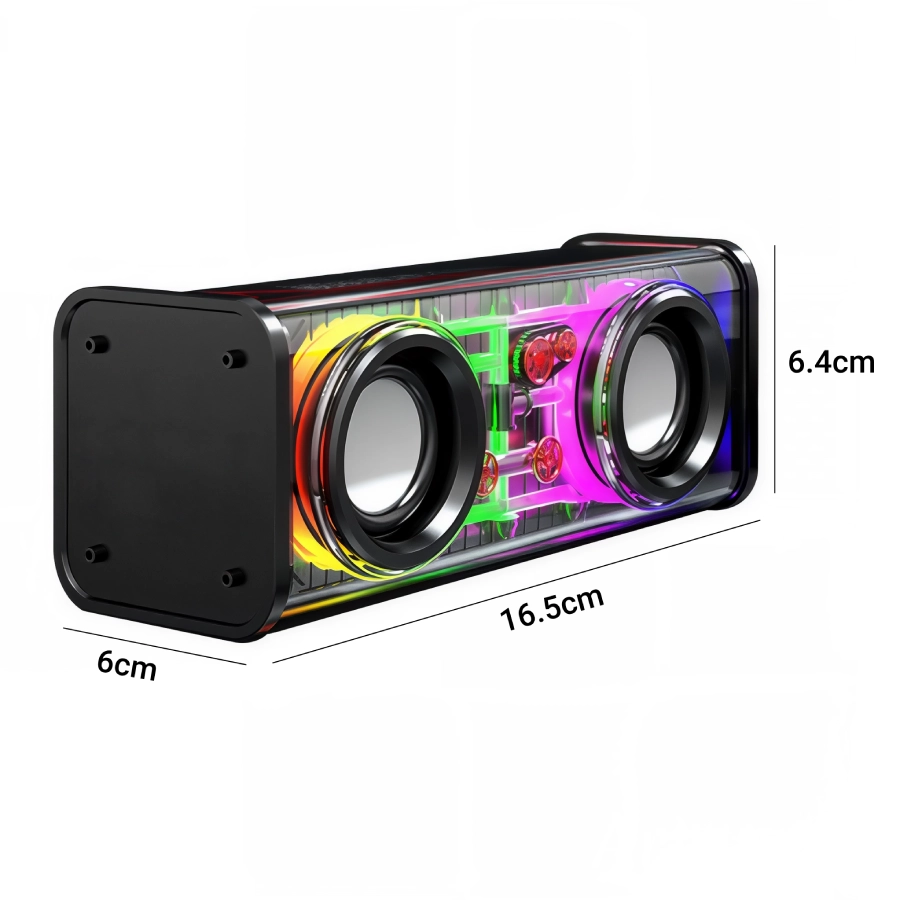 wispeaker altavoz cyber rgb bluetooth medidas