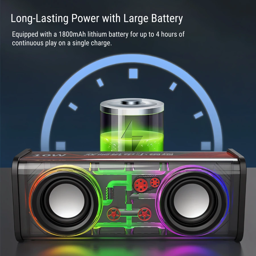 wispeaker speaker cyber rgb battery